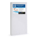Sealy OmniPedic Refresh Breathable Knit 2-Stage Crib Mattress - Off White: Hypoallergenic, Waterproof Cover, Firm/Soft Foam, High-Density Foam