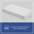 Matelas de berceau tricoté respirant à 2 étapes - Ferme/Doux, Imperméable, Doré
