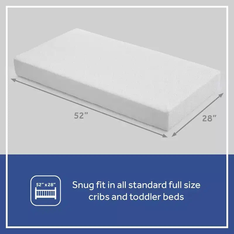 Matelas de berceau tricoté respirant à 2 étapes - Ferme/Doux, Imperméable, Doré
