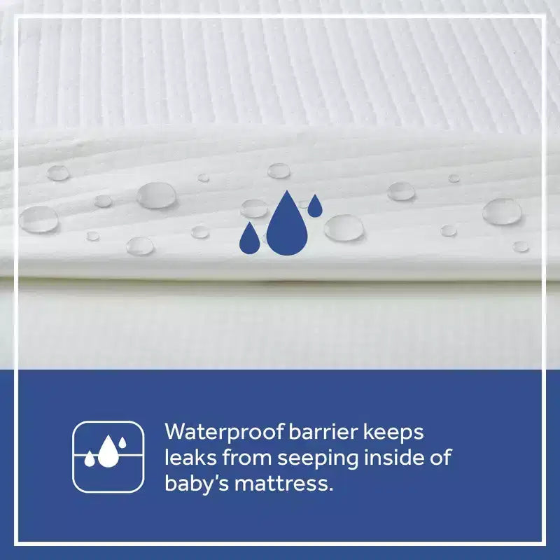 Matelas de berceau tricoté respirant à 2 étapes - Ferme/Doux, Imperméable, Doré