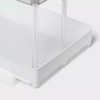 Long plateau coulissant sous évier avec bac - Transparent, plastique recyclé