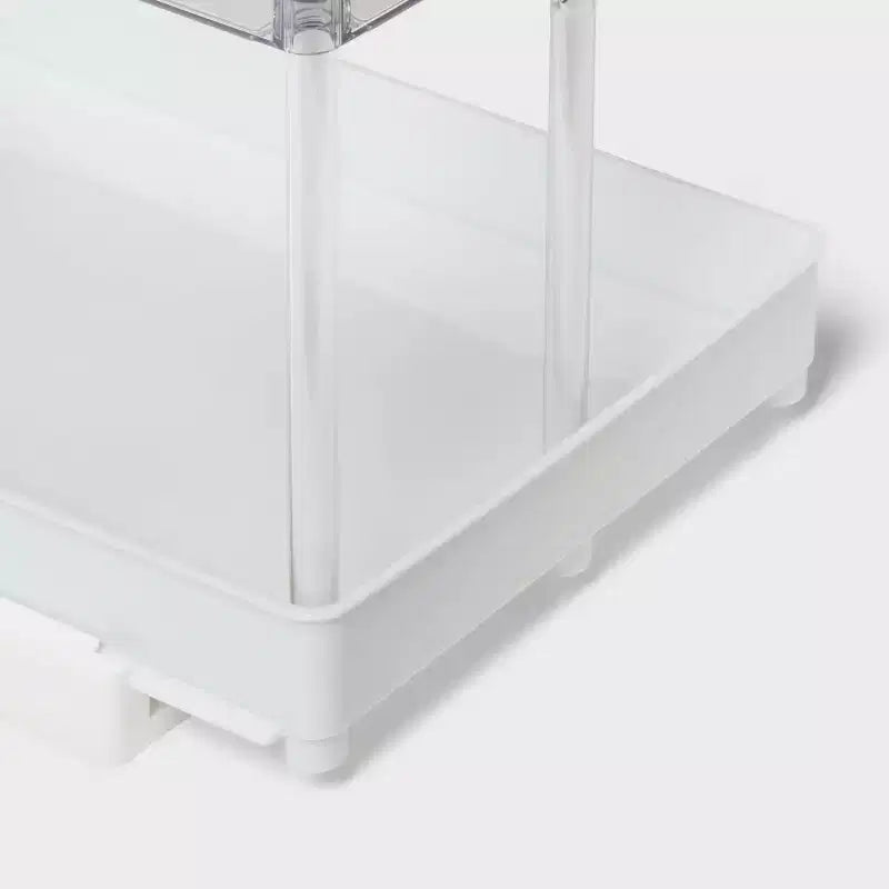 Long plateau coulissant sous évier avec bac - Transparent, plastique recyclé
