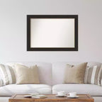 Miroir mural bronze 41" x 29" non biseauté – Style moderne, cadre en polystyrène