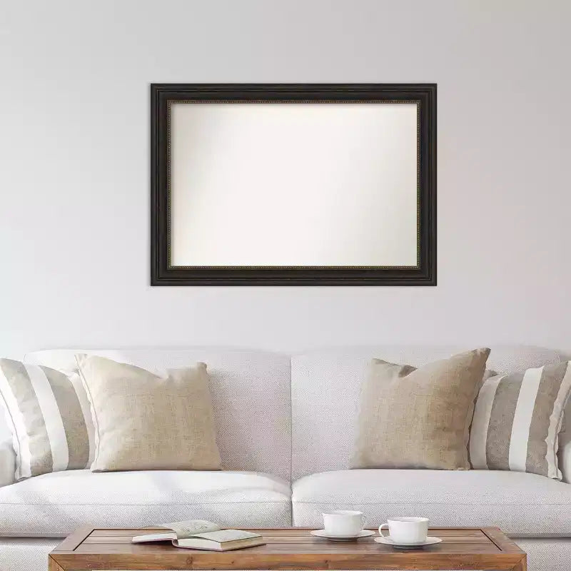 Miroir mural bronze 41" x 29" non biseauté – Style moderne, cadre en polystyrène