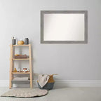 Miroir Mural de Salle de Bain en Bois Gris Barnwood Non Biseauté 41" x 29"
