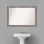 Miroir Mural de Salle de Bain en Bois Gris Barnwood Non Biseauté 41" x 29"