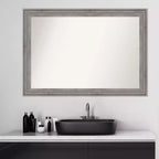 Miroir Mural de Salle de Bain en Bois Gris Barnwood Non Biseauté 41" x 29"