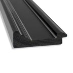 Miroir mural rectangulaire noir non biseauté 44" x 33" - Cadre en polystyrène, style moderne