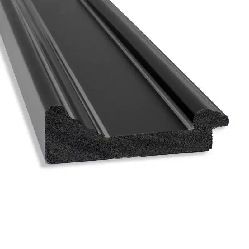 Miroir mural rectangulaire noir non biseauté 44" x 33" - Cadre en polystyrène, style moderne