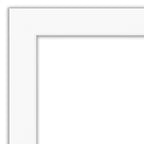 Miroir plein pied de 30" x 66" blanc sans biseau pour armoire ou à poser au sol