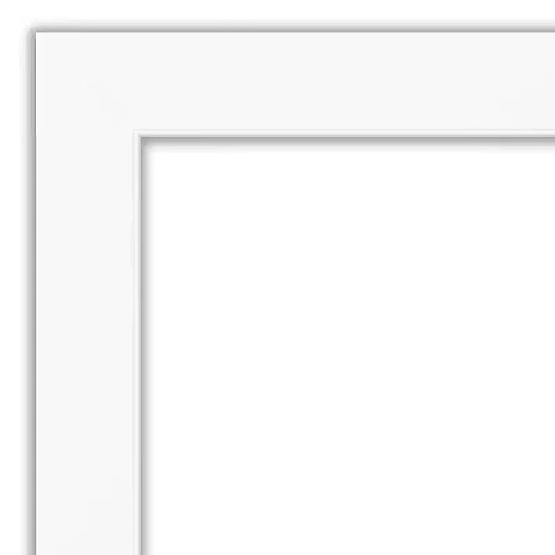 Miroir plein pied de 30" x 66" blanc sans biseau pour armoire ou à poser au sol