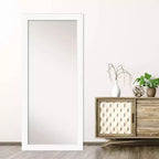 Miroir plein pied de 30" x 66" blanc sans biseau pour armoire ou à poser au sol