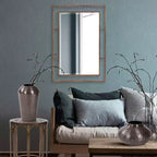 Miroir Mural Rectangulaire en Fer – Or Antique, Texture Fer à Béton, 33 x 23 po.