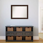 Miroir mural rectangulaire étroit bronze moucheté 32" x 26" - Moderne