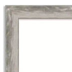 Miroir mural de salle de bain étroit non biseauté argenté 31" x 31" - Miroir de courtoisie carré moderne