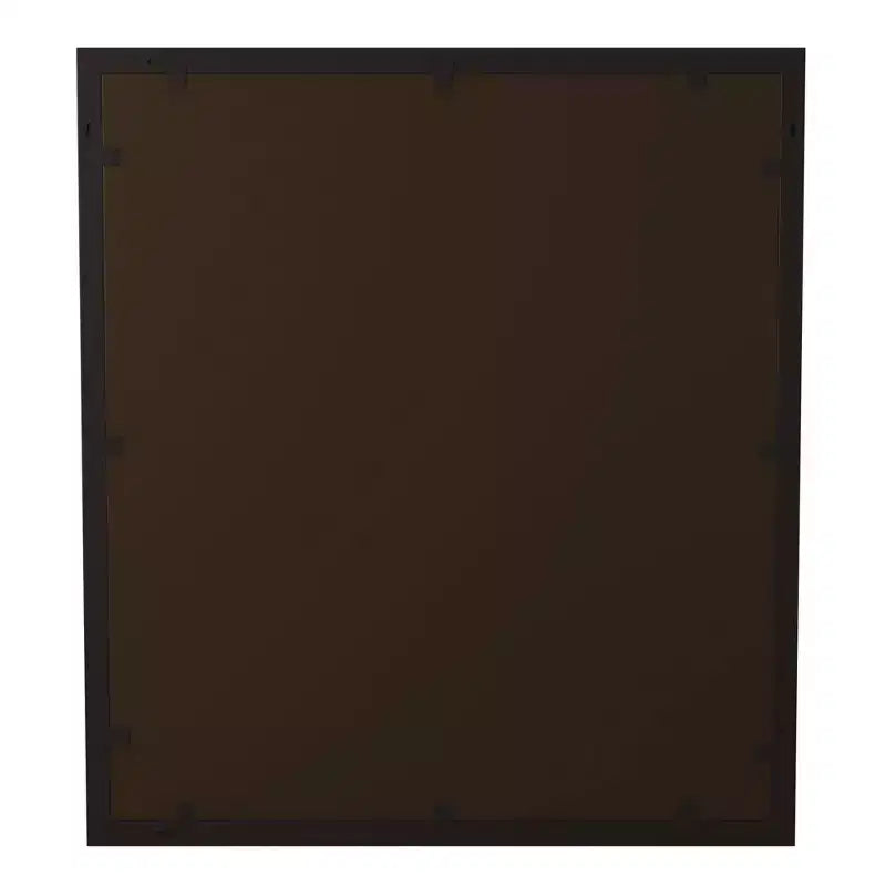 Miroir mural biseauté à cadre métallique - Bronze huilé, effet fenêtre, 38 x 24 po.