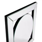 Miroir mural carré avec bougeoir chromé - Argent, 30 x 30 cm