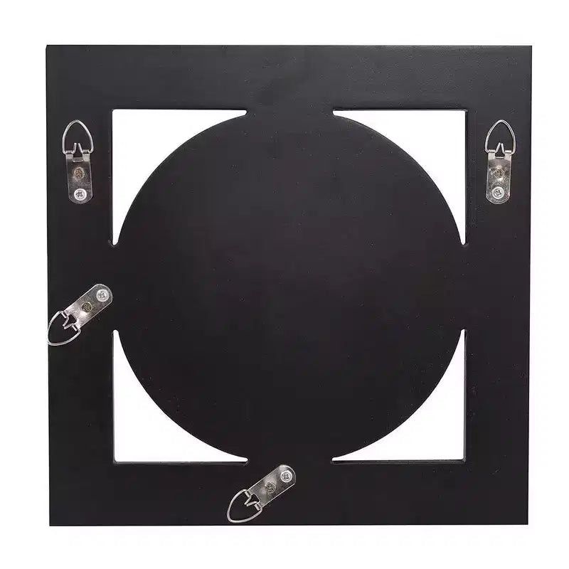 Miroir mural carré avec bougeoir chromé - Argent, 30 x 30 cm