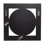 Miroir mural carré avec bougeoir chromé - Argent, 30 x 30 cm