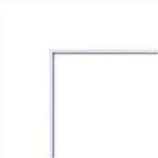 Miroir mural de salle de bain en bois blanc de 79 x 79 cm, non biseauté – Carré moderne