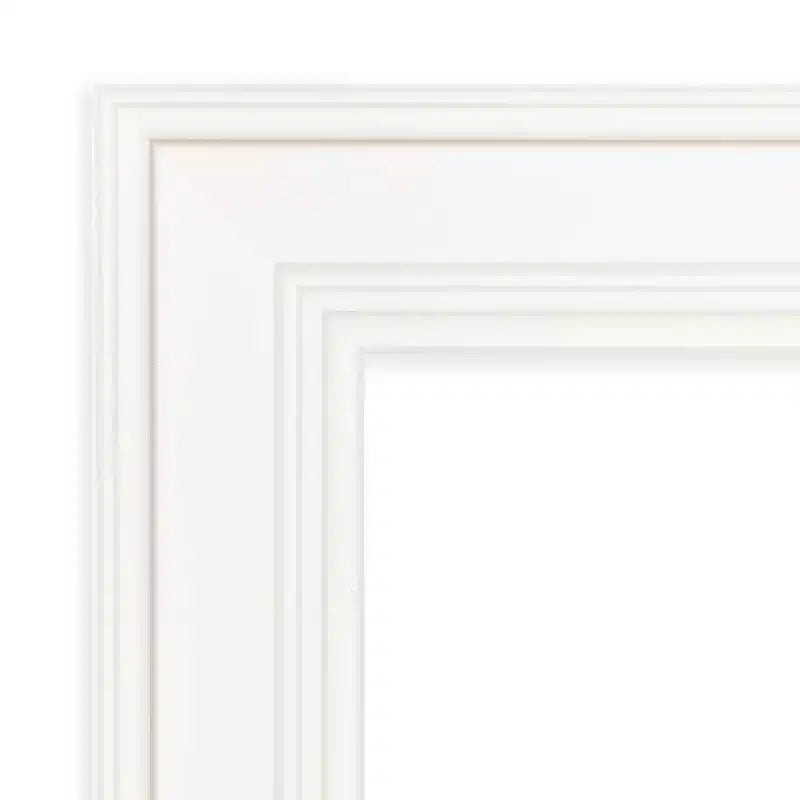 Miroir mural de salle de bain blanc non biseauté 42" x 30" - Rectangulaire moderne