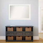 Miroir mural de salle de bain blanc non biseauté 42" x 30" - Rectangulaire moderne