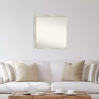 Miroir mural étroit en métal craquelé, non biseauté, 71x71 cm - Carré moderne, cadre en polystyrène