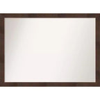 41" x 30" Non-Beveled Wildwood Brown Narrow Wall Mirror - Amanti Art