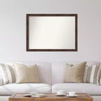 Miroir mural étroit brun non biseauté de 41" x 30"