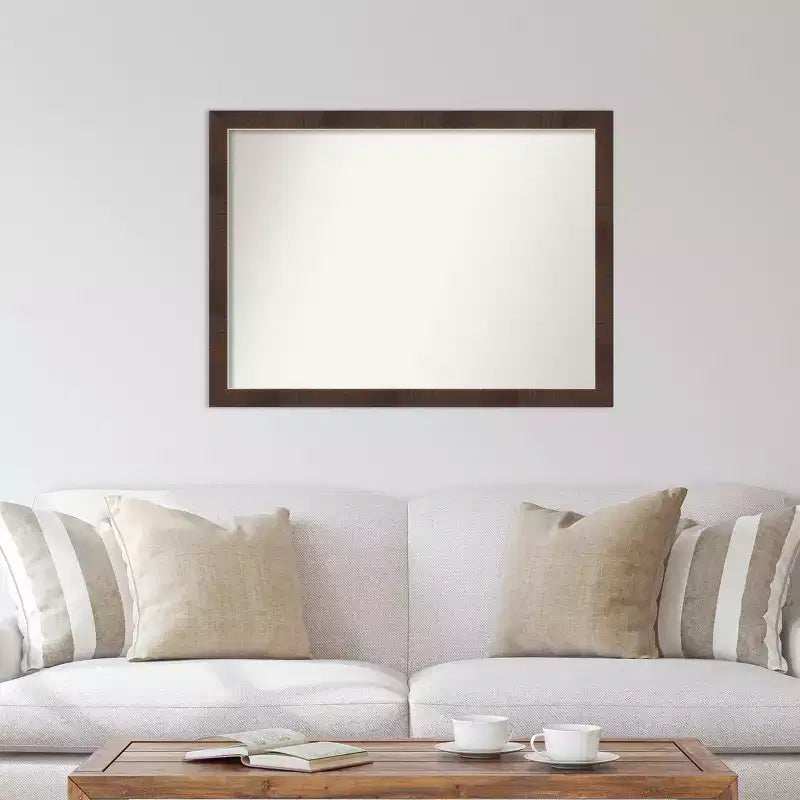 Miroir mural étroit brun non biseauté de 41" x 30"