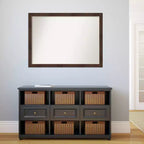 Miroir mural étroit brun non biseauté de 41" x 30"