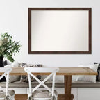 Miroir mural étroit brun non biseauté de 41" x 30"
