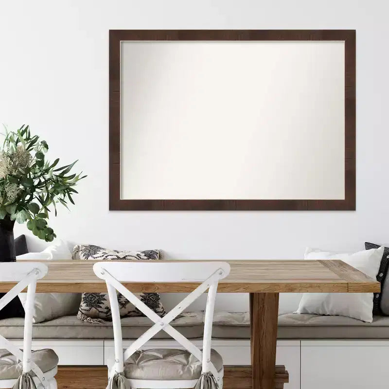 Miroir mural étroit brun non biseauté de 41" x 30"