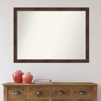 Miroir mural étroit brun non biseauté de 41" x 30"