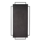 Miroir mural encadré géométrique ajouré 43" x 26" - Fer noir mat