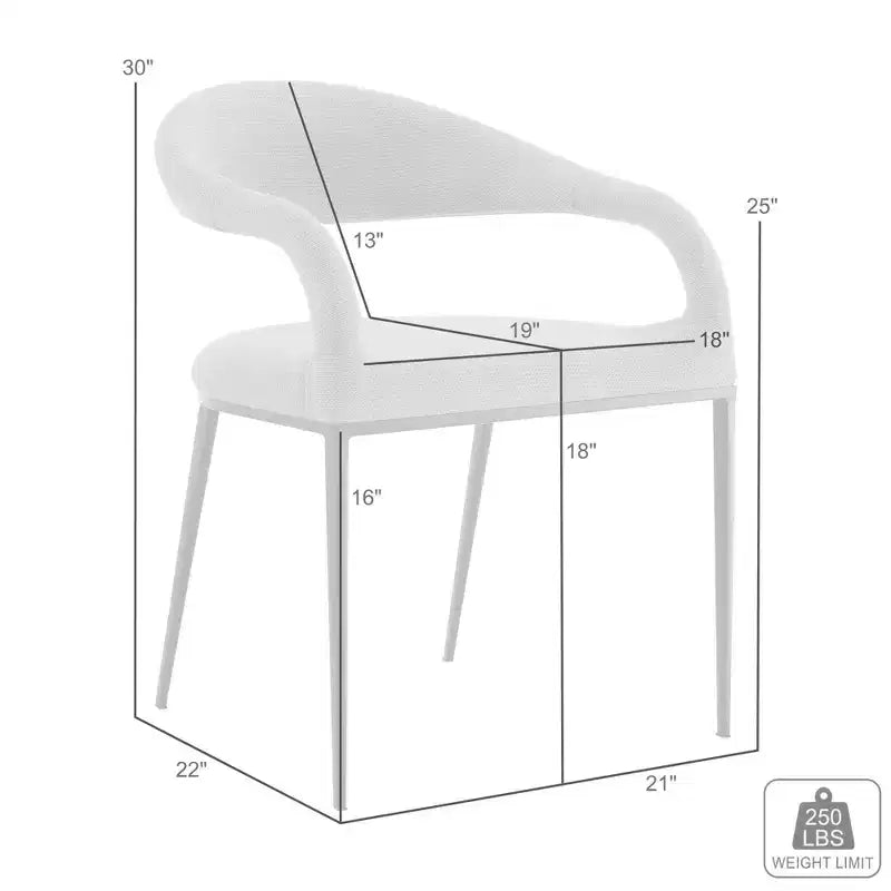 Lot de 2 chaises de salle à manger rembourrées en acier inoxydable brossé et tissu anthracite
