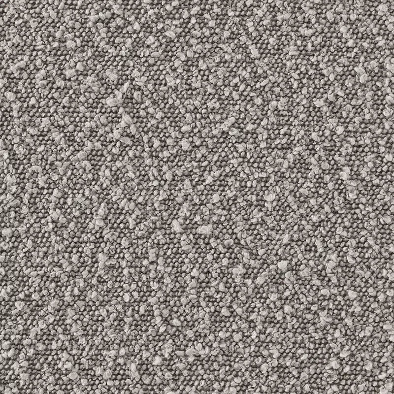 Lot de 2 chaises de salle à manger en fer et tissu Gris/Noir mat