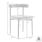 Lot de 2 chaises de salle à manger en fer et tissu Gris/Noir mat