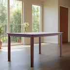 Table à manger moderne du milieu du siècle 150 cm - Marron foncé, MDF, 6 places