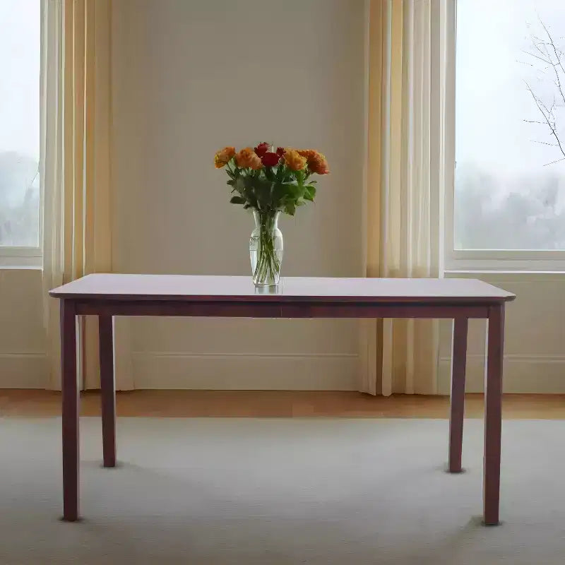 Table à manger moderne du milieu du siècle 150 cm - Marron foncé, MDF, 6 places