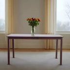 Table à manger moderne du milieu du siècle 150 cm - Marron foncé, MDF, 6 places
