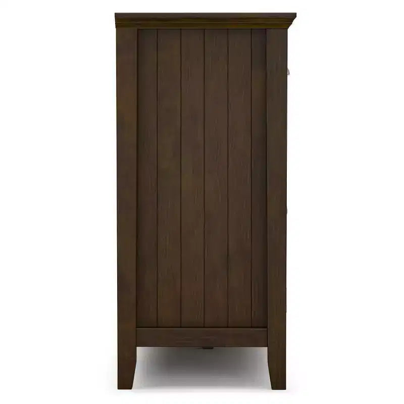 Grand buffet en noyer brun à 4 portes