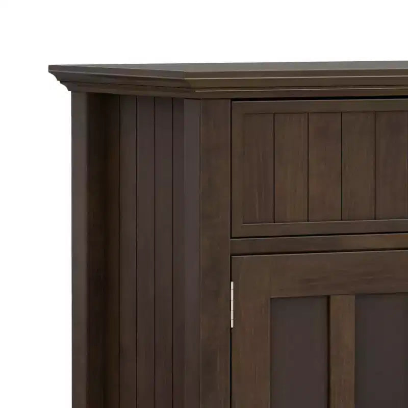 Grand buffet en noyer brun à 4 portes