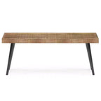 Banc en manguier massif aspect vieilli naturel