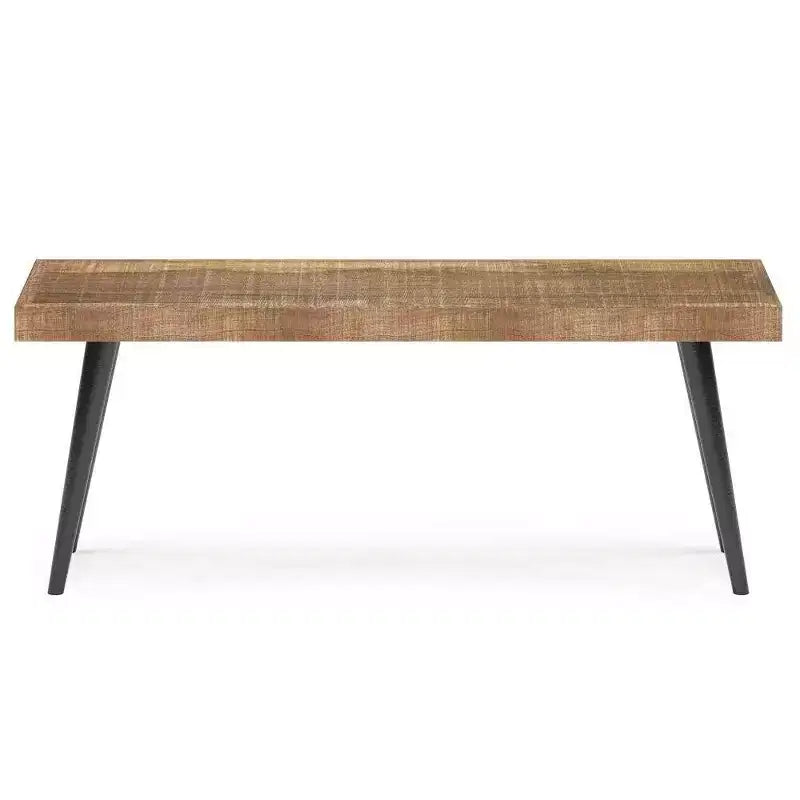 Banc en manguier massif aspect vieilli naturel