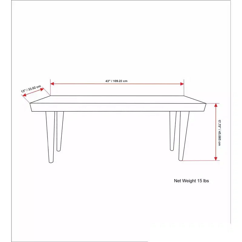 Banc en manguier massif aspect vieilli naturel