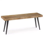 Banc en manguier massif aspect vieilli naturel