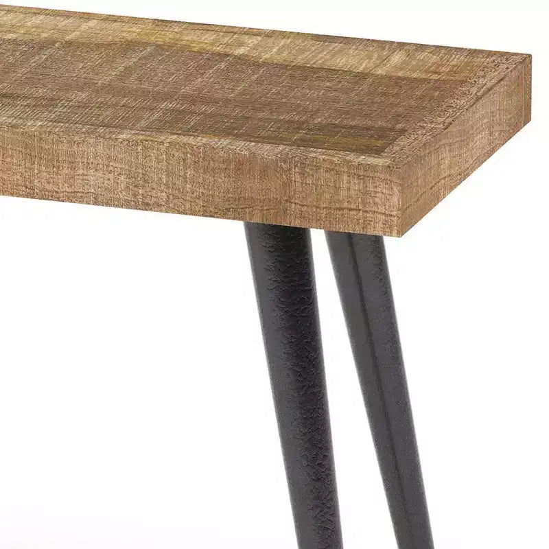 Banc en manguier massif aspect vieilli naturel