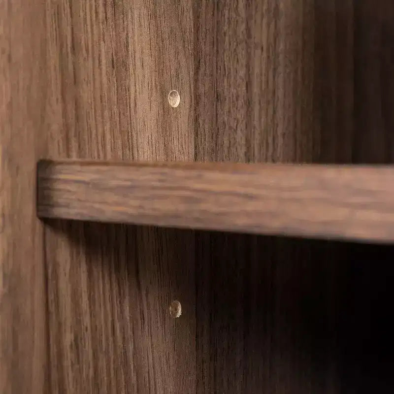 Secrétaire multifonctionnel - Noyer naturel, tablette coulissante, tiroir classeur