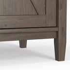 Meuble de rangement large 3 portes, marron fumé